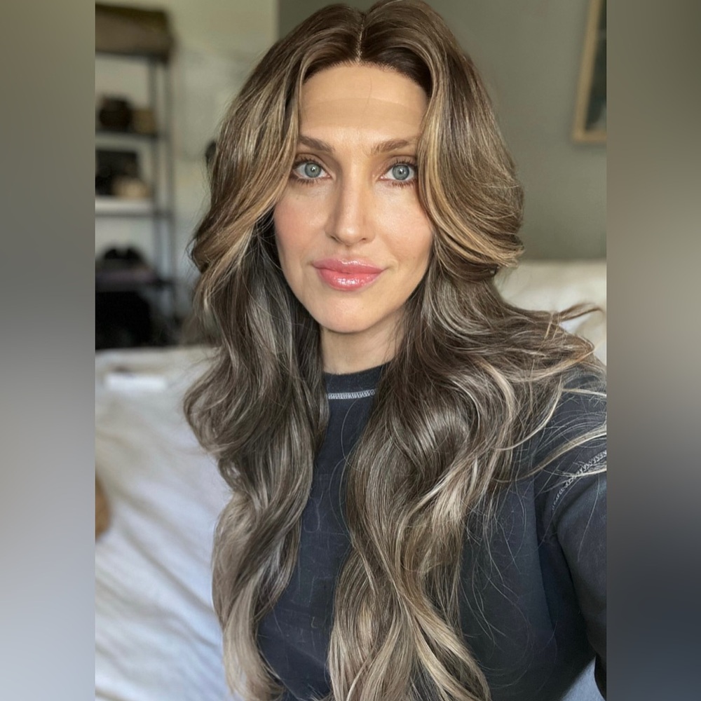 Long Lace Front T-Part Cool Brown Highlighted Wig (22)